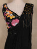 Black Embroidery Georgette Ready To Wear Saree with Designer Blouse