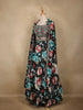 Black Floral Design Chiffon Lehenga