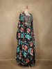 Black Floral Design Chiffon Lehenga