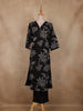 Black Floral Design Cotton Salwar Suit