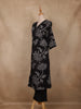 Black Floral Design Cotton Salwar Suit