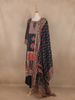 Black Floral Design Cotton Salwar Suit