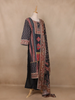 Black Floral Design Cotton Salwar Suit