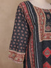 Black Floral Design Cotton Salwar Suit