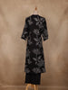 Black Floral Design Cotton Salwar Suit