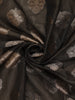 Black Floral Design Kota Cotton Saree