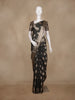 Black Floral Design Kota Cotton Saree