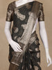 Black Floral Design Kota Cotton Saree