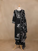 Black Floral Printed Cotton Salwar Suit