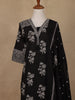 Black Floral Designed Cotton Salwar Suit - Diadem