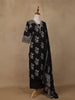 Black Floral Designed Cotton Salwar Suit - Diadem