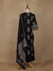 Black Floral Designed Cotton Salwar Suit - Diadem