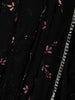Black Floral Designed Ruffle Drape Georgette Ready To Wear Saree - Diadem
