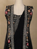 Black Floral Embroidered Design Chiffon Lehenga