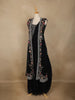 Black Floral Embroidered Design Chiffon Lehenga
