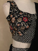 Black Floral Embroidered Design Chiffon Lehenga