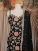 Black Floral Embroidered Design Georgette Palazzo Suit with Dupatta