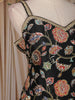 Black Floral Embroidered Design Georgette Palazzo Suit with Dupatta