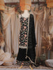 Black Floral Embroidered Design Georgette Palazzo Suit with Dupatta