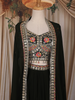 Black Floral Embroidered Design Georgette Skirt Top
