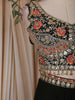 Black Floral Embroidered Design Georgette Skirt Top