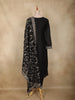 Black Floral Embroidered Design Georgette Straight Cut Salwar Suit