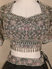 Black Floral Embroidered Design Net Lehenga