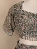Black Floral Embroidered Design Net Lehenga