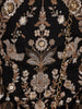 Black Floral Embroidered Georgette Kids Palazzo Set with Sleeveless Top And Matching Purse