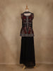 Black Floral Embroidered Georgette Palazzo Suit with Dupatta