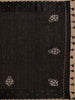Black Floral Embroidered Raw Silk Saree