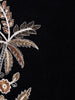 Black Floral Embroidered Velvet Men's Suit