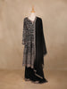 Black Floral Embroidery Georgette Palazzo  Suit