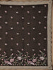 Black Floral Embroidery Organza Saree - Diadem