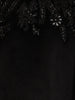 Black Floral Motif Design Viscose Men's Suit