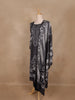 Black Floral Print Design Cotton Straight Cut Salwar Suit