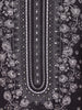 Black Floral Print Design Cotton Straight Cut Salwar Suit