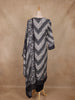 Black Floral Print Design Cotton Straight Cut Salwar Suit