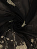 Black And Teal Green Floral Printed Chandheri Cotton Saree