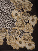 Black Floral Printed Chiffon Saree