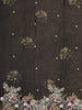 Black Floral Printed Chiffon Saree with Heavy Embroidered Border
