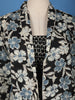 Black Floral Printed Cotton Gown with Overcoat