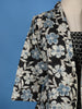 Black Floral Printed Cotton Gown with Overcoat