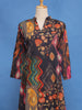 Black Floral Printed Cotton Kurti