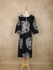 Black Floral Printed Cotton Kurti