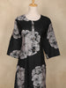 Black Floral Printed Cotton Kurti