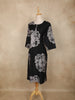 Black Floral Printed Cotton Kurti