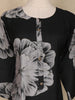 Black Floral Printed Cotton Kurti