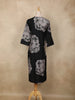Black Floral Printed Cotton Kurti