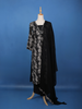 Black Floral Printed Cotton Salwar Suit - Diadem